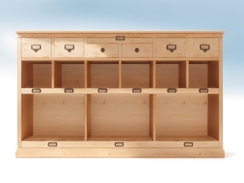 民宿风收纳柜su模型