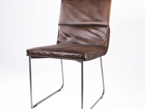  现代简约皮革单椅3D模型3d模型 