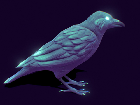  乌鸦3d模型 