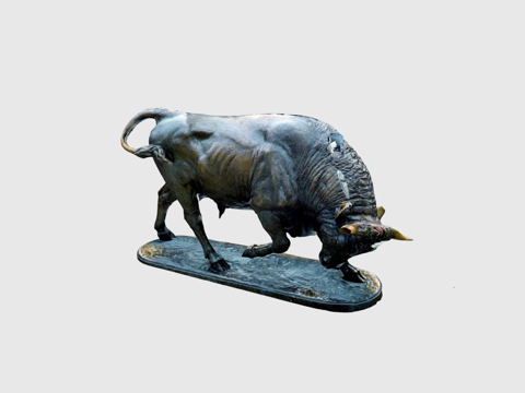  公牛雕像3d模型 