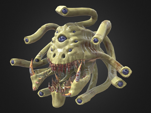  飞行怪物3d模型 