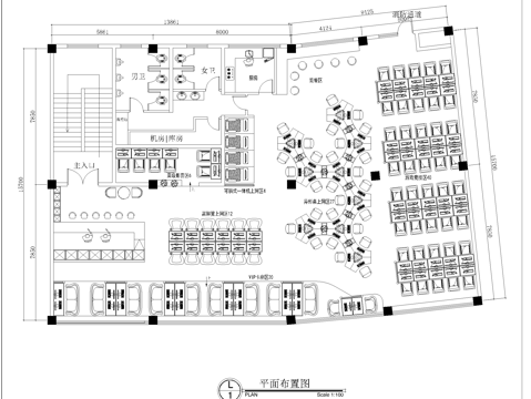 电竞网咖 最新全套施工图cad施工图