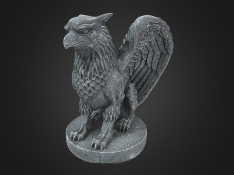  狮鹫雕像3d模型 