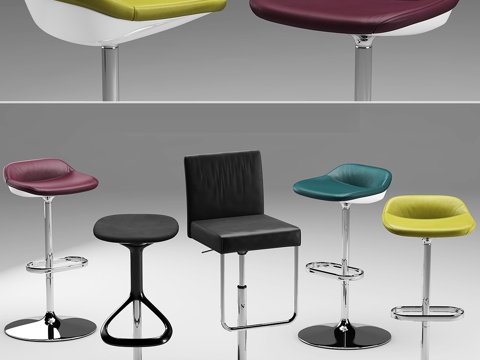  现代吧台椅模型3d模型 