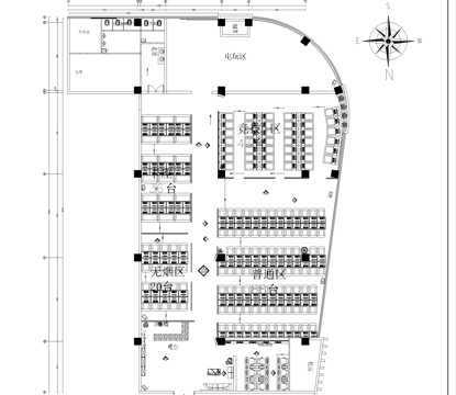 800平电竞网咖 最新全套施工图cad施工图