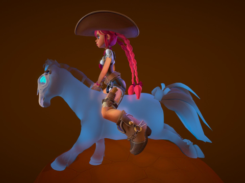  狂野西部游戏角色艺术挑战23d模型 