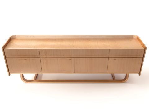 民宿风收纳柜su模型