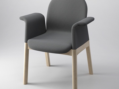  北欧扶手单椅3D模型3d模型 