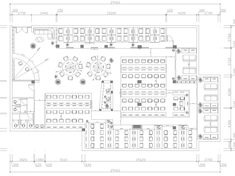 500平电竞网咖 最新全套施工图cad施工图