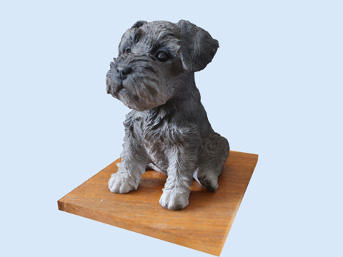  装饰犬雕像3d模型 