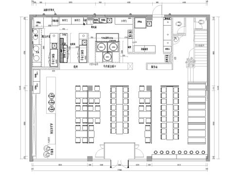 牛肉面馆 最新全套施工图cad施工图