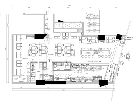 面馆 最新平面施工图合集cad施工图