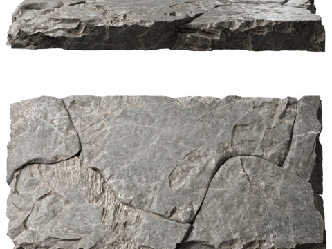  现代石头地板3d模型 