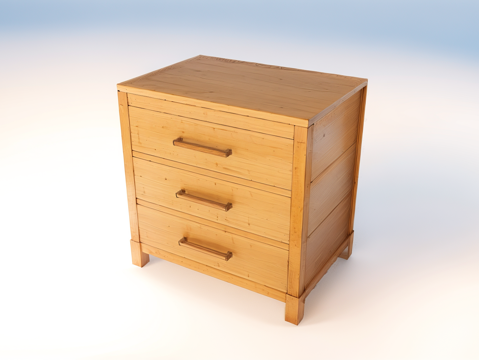 民宿风收纳柜su模型