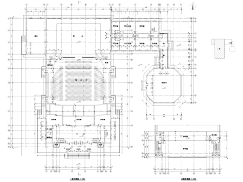 电影院影剧院建筑平立剖CAD施工图集cad施工图