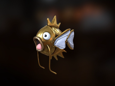  闪光鲤鱼王宝可梦3d模型3d模型 