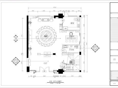 高档私人会所 最新全套施工图设计cad施工图