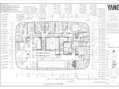 6000平顶级办公会所 最新全套施工图设计cad施工图