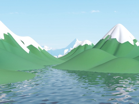 群山山脉 山体 山地 公园景观 地形 山地公园 自然山体 微su模型