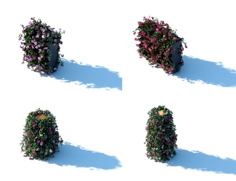  法式吊篮 花篮 花架 花盆3d模型 