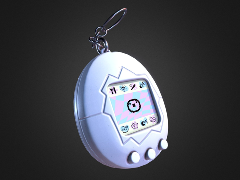  电子宠物鸡3d模型 