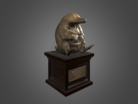  不幸的嗅嗅布莱恩3d模型 