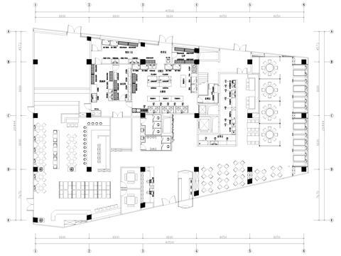 室内餐厅饭店厨房平面CAD施工图cad施工图