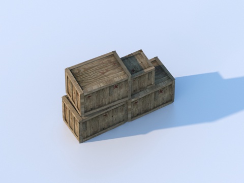 木箱 箱子3d模型 