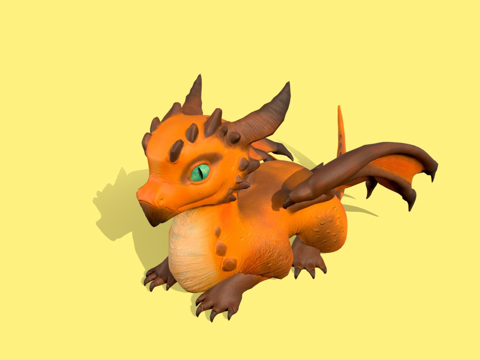  小龙3d模型 