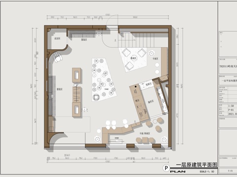 TH2011 服装店岭南天地施工图200㎡cad施工图