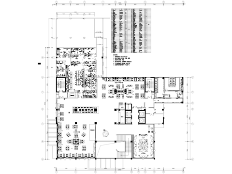 中西结合餐厅室内平面CAD施工图cad施工图
