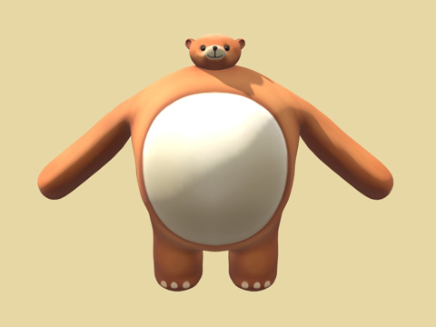  壮熊聊天3d模型 