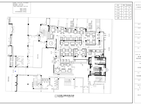 潮牛火锅店cad施工图