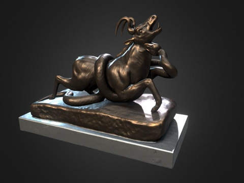  山羊和蛇3d模型 