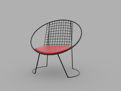  现代风格单人沙发3d模型 