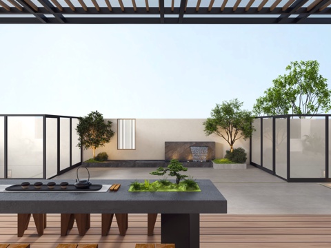  庭院客厅餐厅阳台花园卧室3d模型 