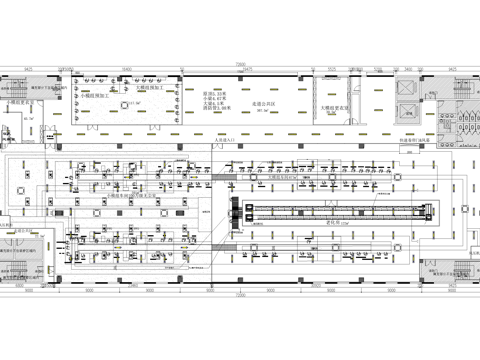 厂房 平面图 车间 模组生产装配线 工业建筑cad施工图