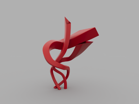  现代风格雕塑3d模型 