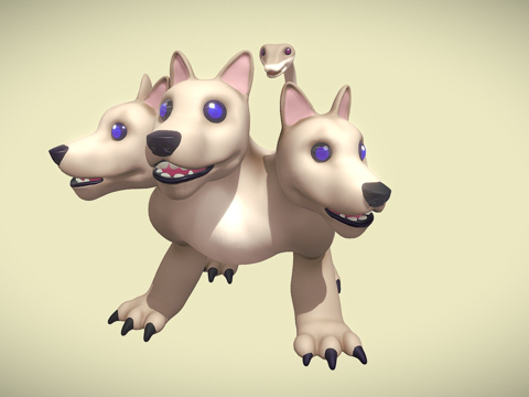  可爱刻耳柏洛斯3d模型 