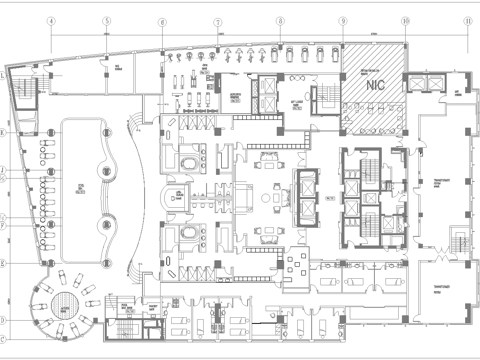 娱乐会所 最新平面施工图设计cad施工图