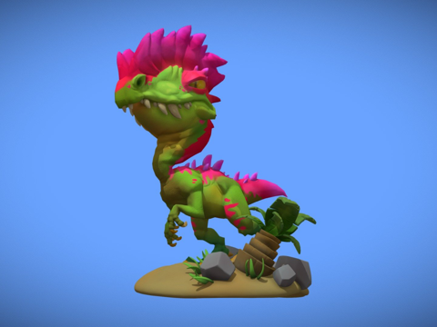  风格化可爱生物恐龙3d模型 