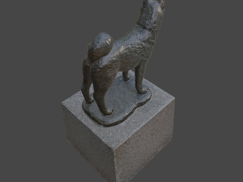  秋田犬乡愁秋田犬望乡像3d模型 