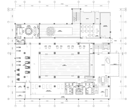 1500平娱乐会所 最新平面施工图设计cad施工图