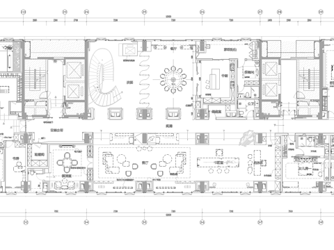 高档娱乐会所 最新平面施工图合集cad施工图