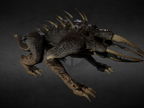  爪鳄3d模型 