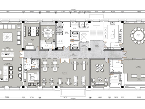 高档娱乐会所 最新平面施工图设计cad施工图
