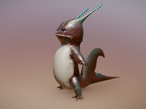  双足鱼生物3d模型 