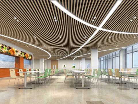  现代快餐厅3D模型3d模型 