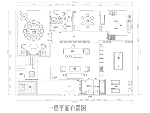 600平高档娱乐会所 最新平面施工图设计cad施工图cad施工图