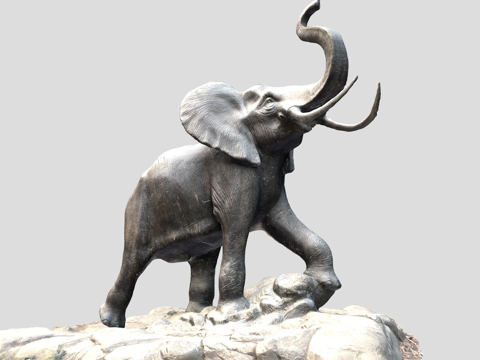 大象青铜雕塑3d模型 